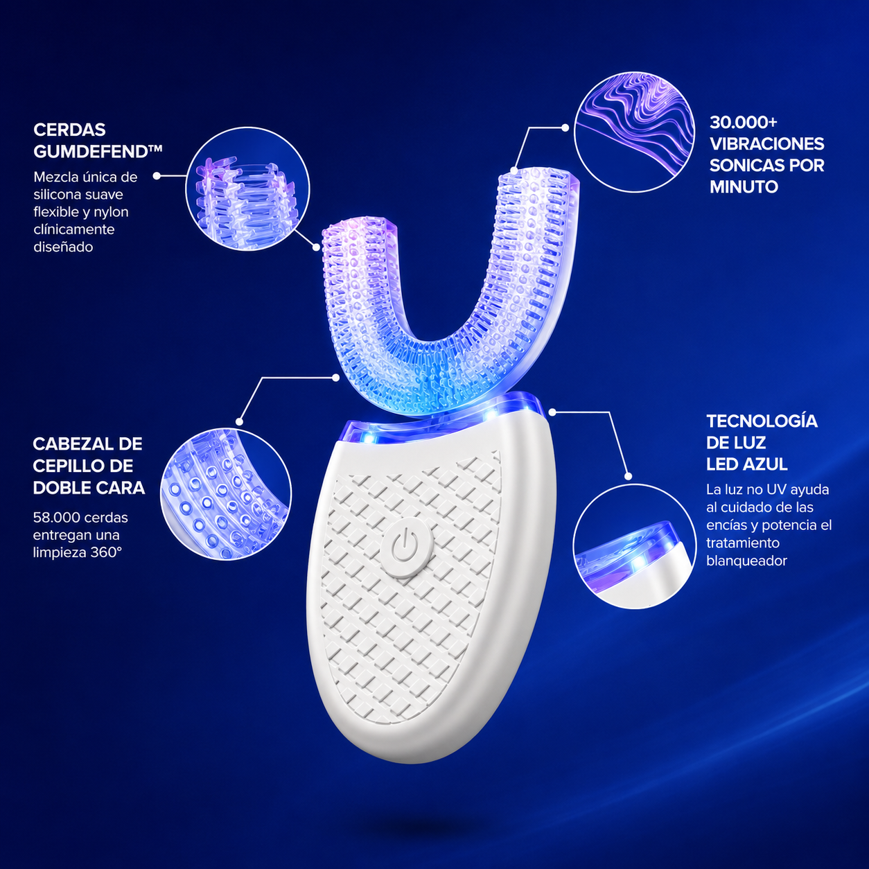 Dentari Cepillo Eléctrico Blanqueador Ultrasonico